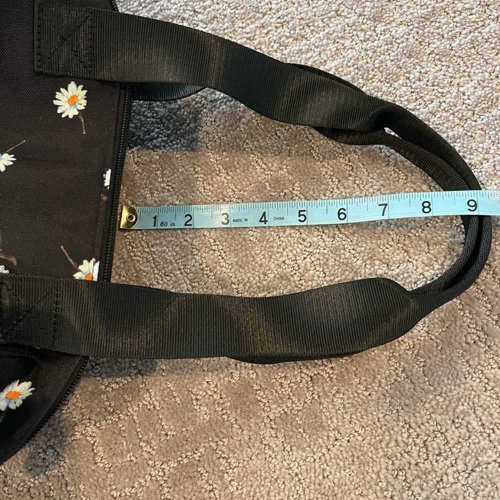 Alice & Olivia Black/Floral Weekender Bag, Canvas, Adjustable Strap, Medium Size - Picture 13 of 15